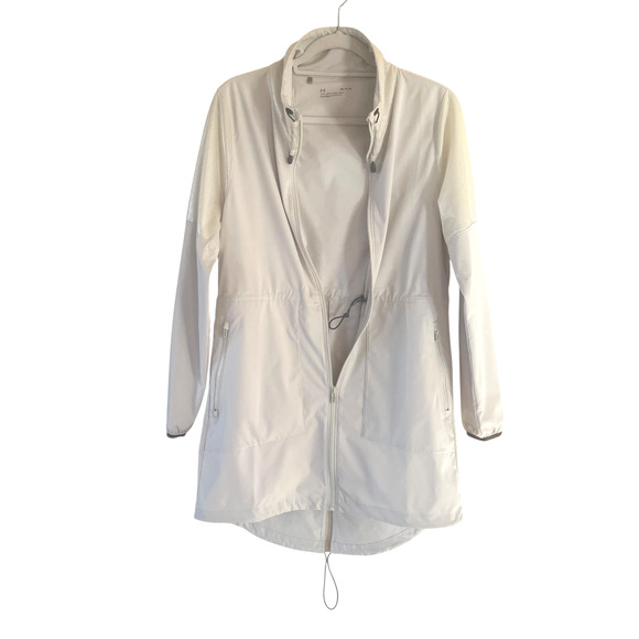 UNDER ARMOUR Storm Zinger Women's Size Medium Ivory Full Zip Golf Long Jacket - Picture 3 of 10
